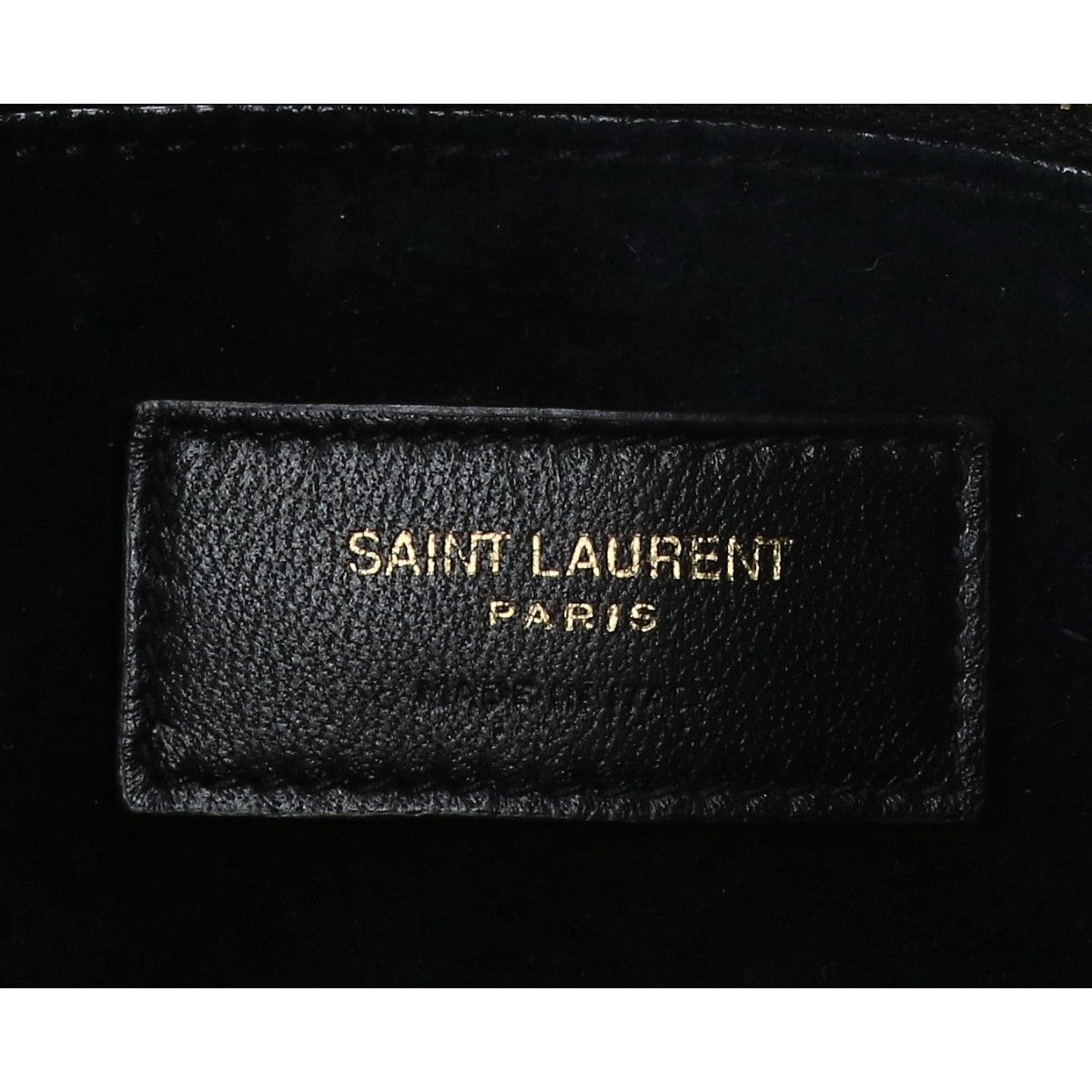 Saint Laurent Paris Leather Boucle Bucket Bag — view 7