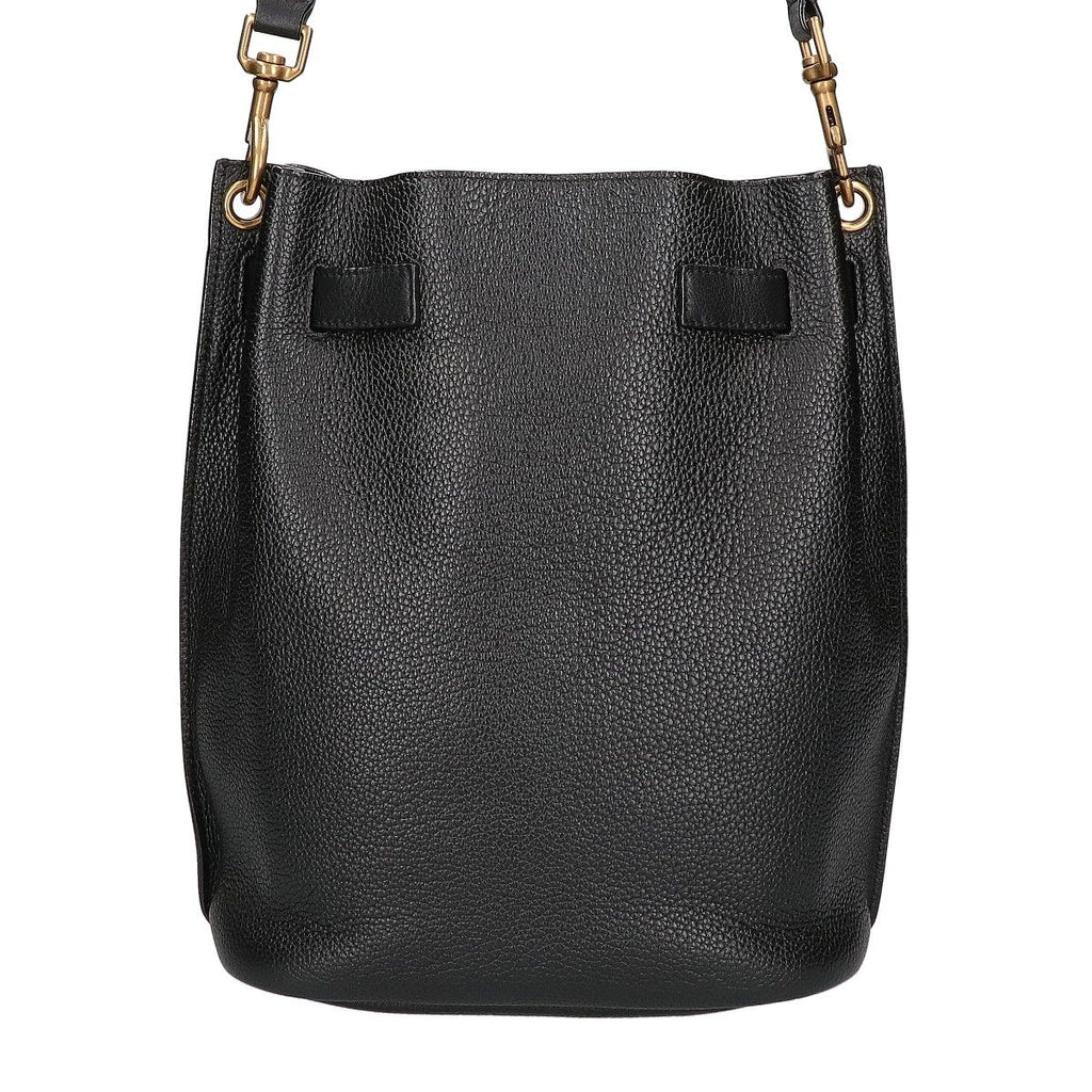 Saint Laurent Paris Leather Boucle Bucket Bag — view 3