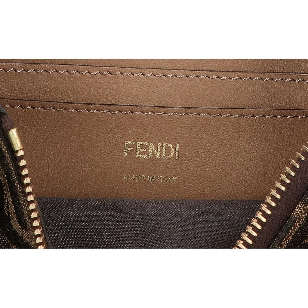 Fendi Baguette Pouch Zucca Pattern FF Jacquard Fabric Slim Clutch Chain — view 7
