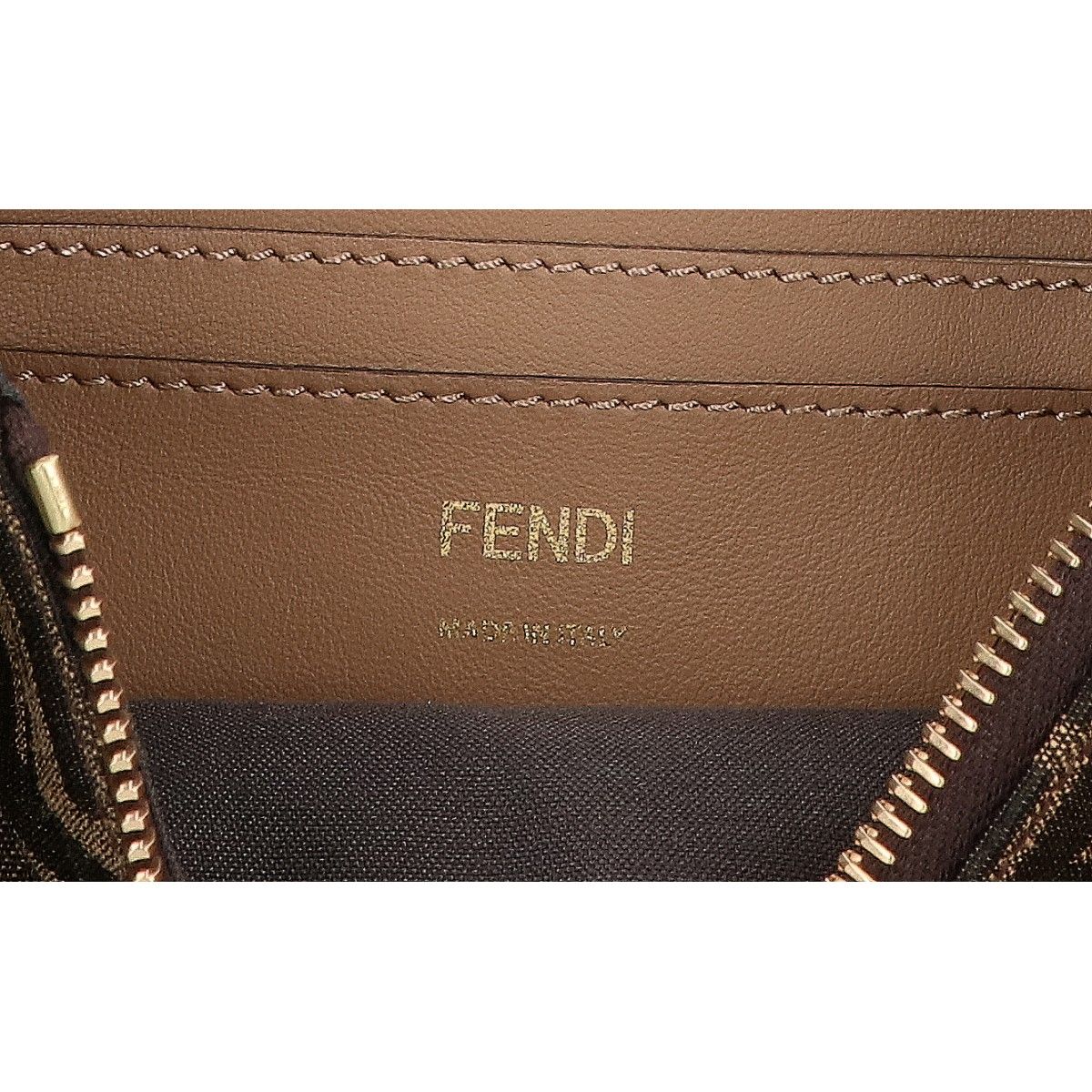 Fendi Baguette Pouch Zucca Pattern FF Jacquard Fabric Slim Clutch Chain — view 7