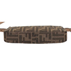 Fendi Baguette Pouch Zucca Pattern FF Jacquard Fabric Slim Clutch Chain — view 5