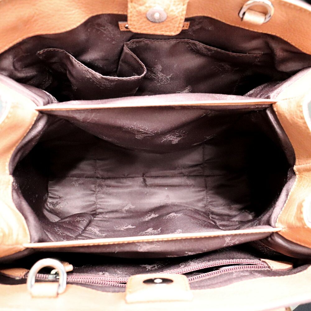 Celine Orlov 2-Way Handbag Salmon Leather Bag — view 7