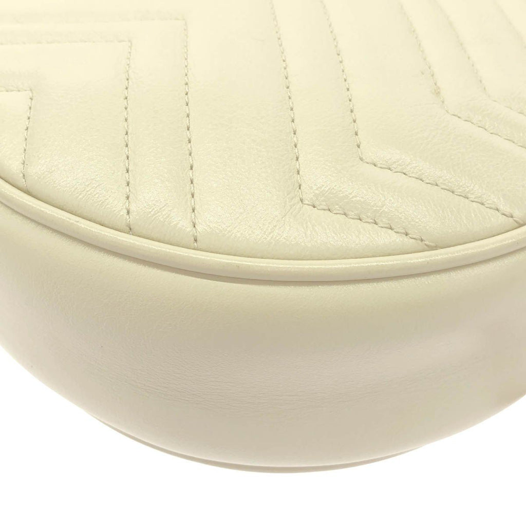 Gucci GG Marmont Round Mini Shoulder Bag Beige — view 7