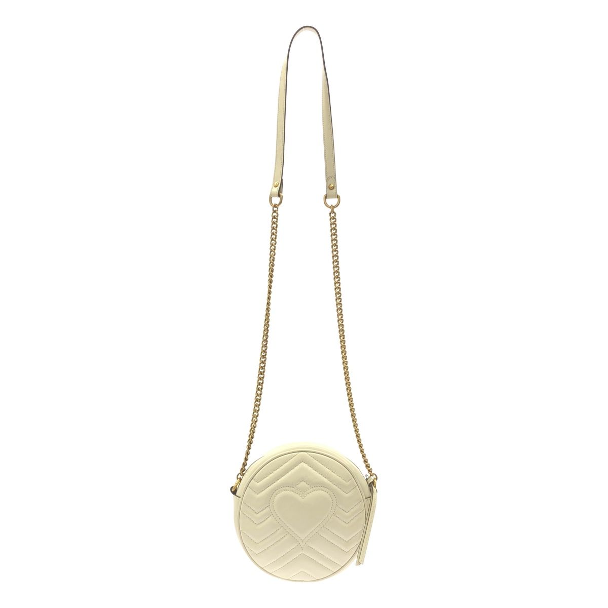 Gucci GG Marmont Round Mini Shoulder Bag Beige — view 2