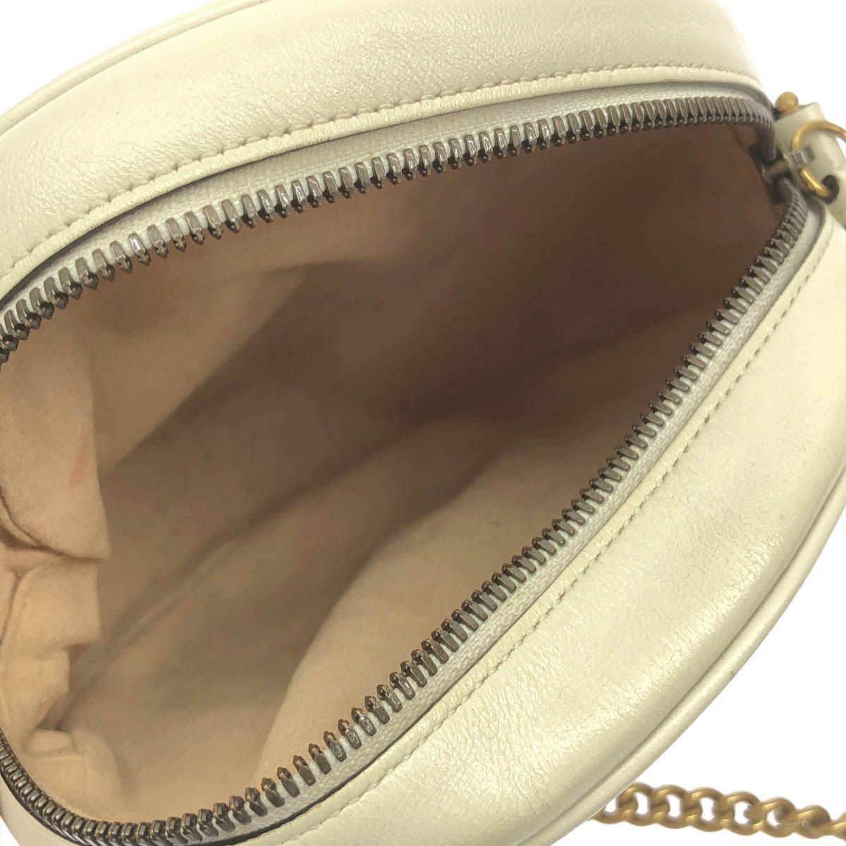 Gucci GG Marmont Round Mini Shoulder Bag Beige — view 6