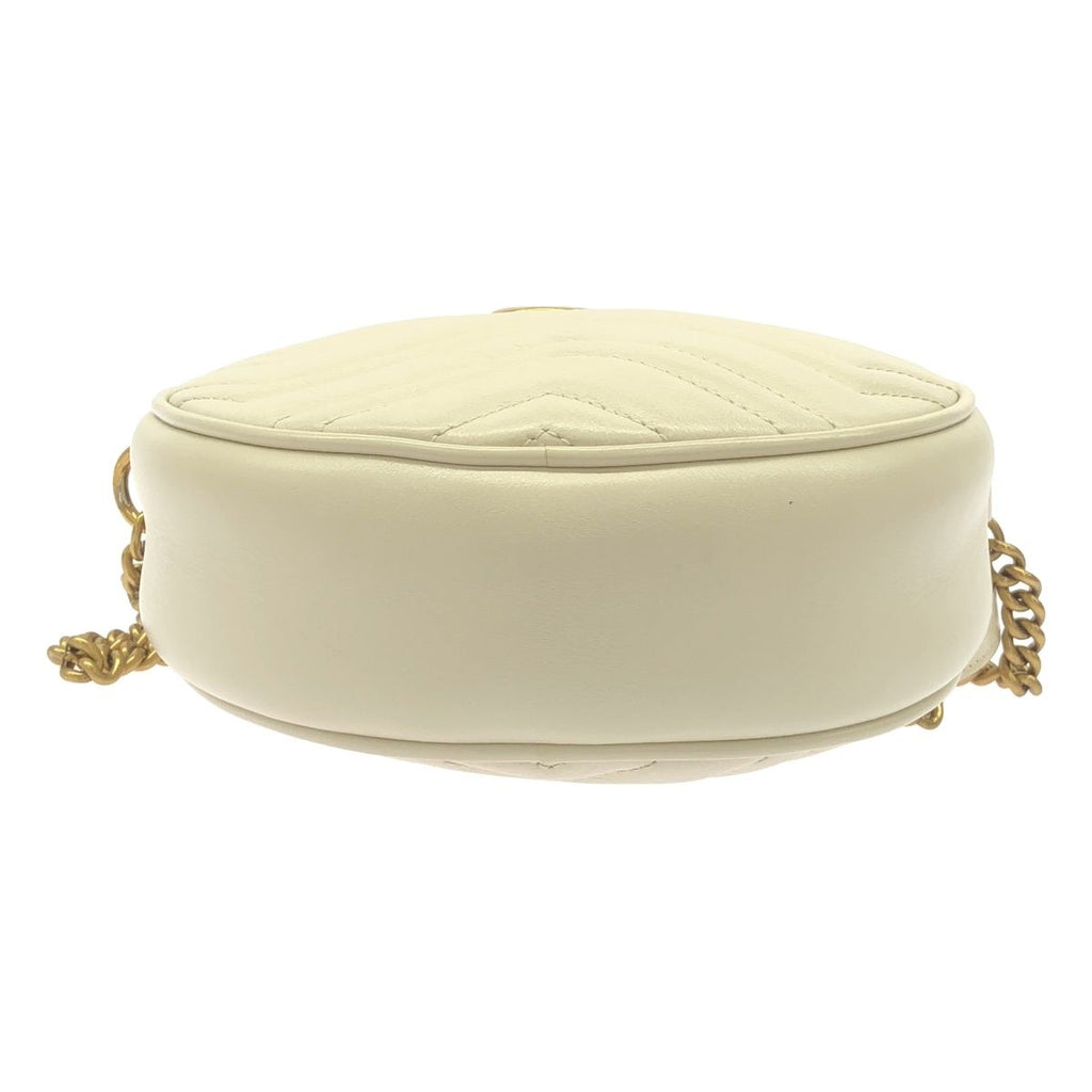 Gucci GG Marmont Round Mini Shoulder Bag Beige — view 4