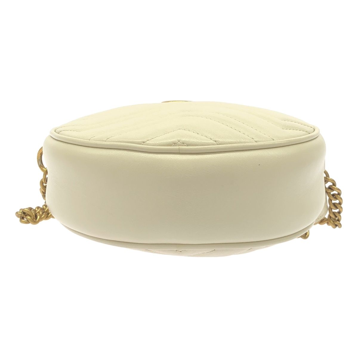 Gucci GG Marmont Round Mini Shoulder Bag Beige — view 4