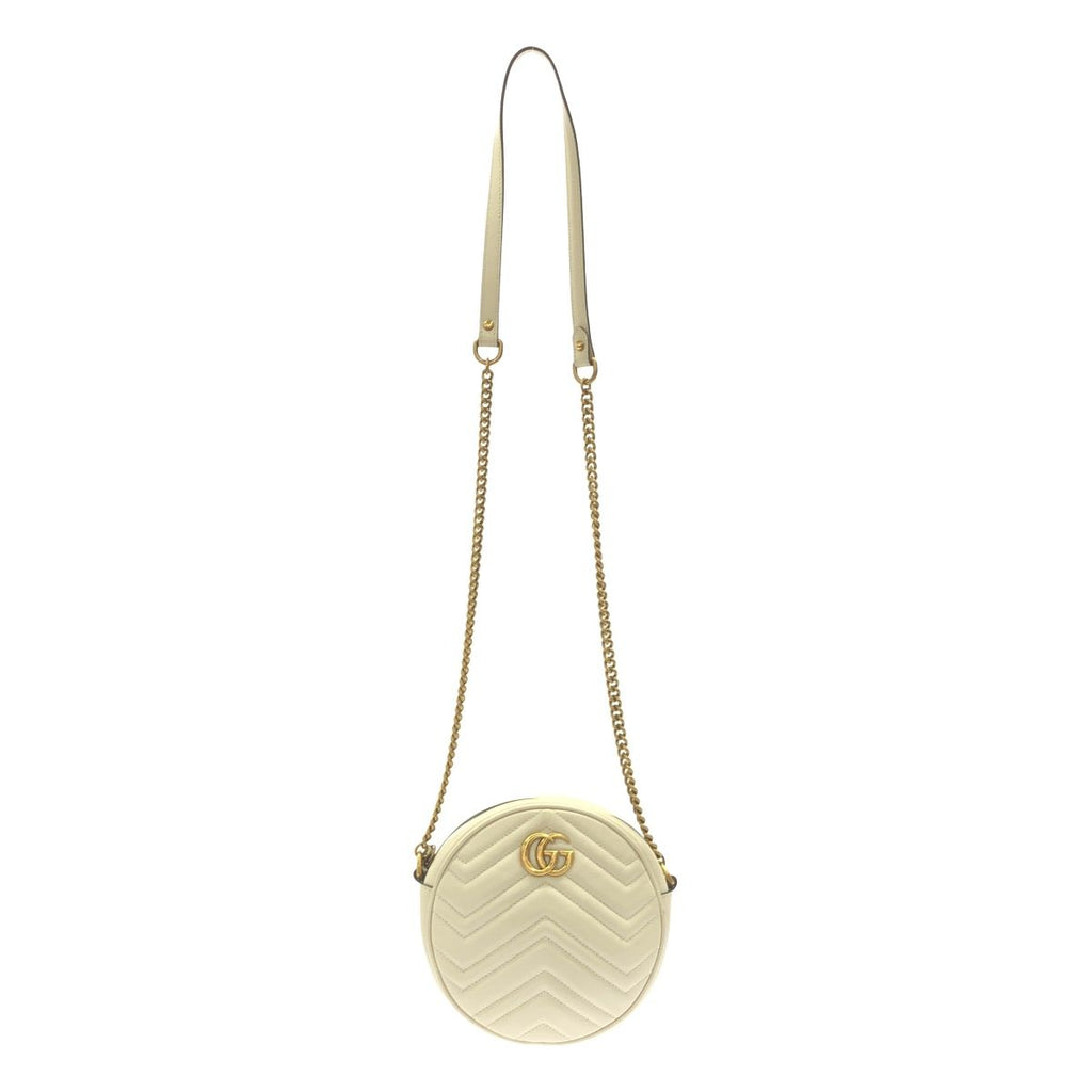 Gucci GG Marmont Round Mini Shoulder Bag Beige