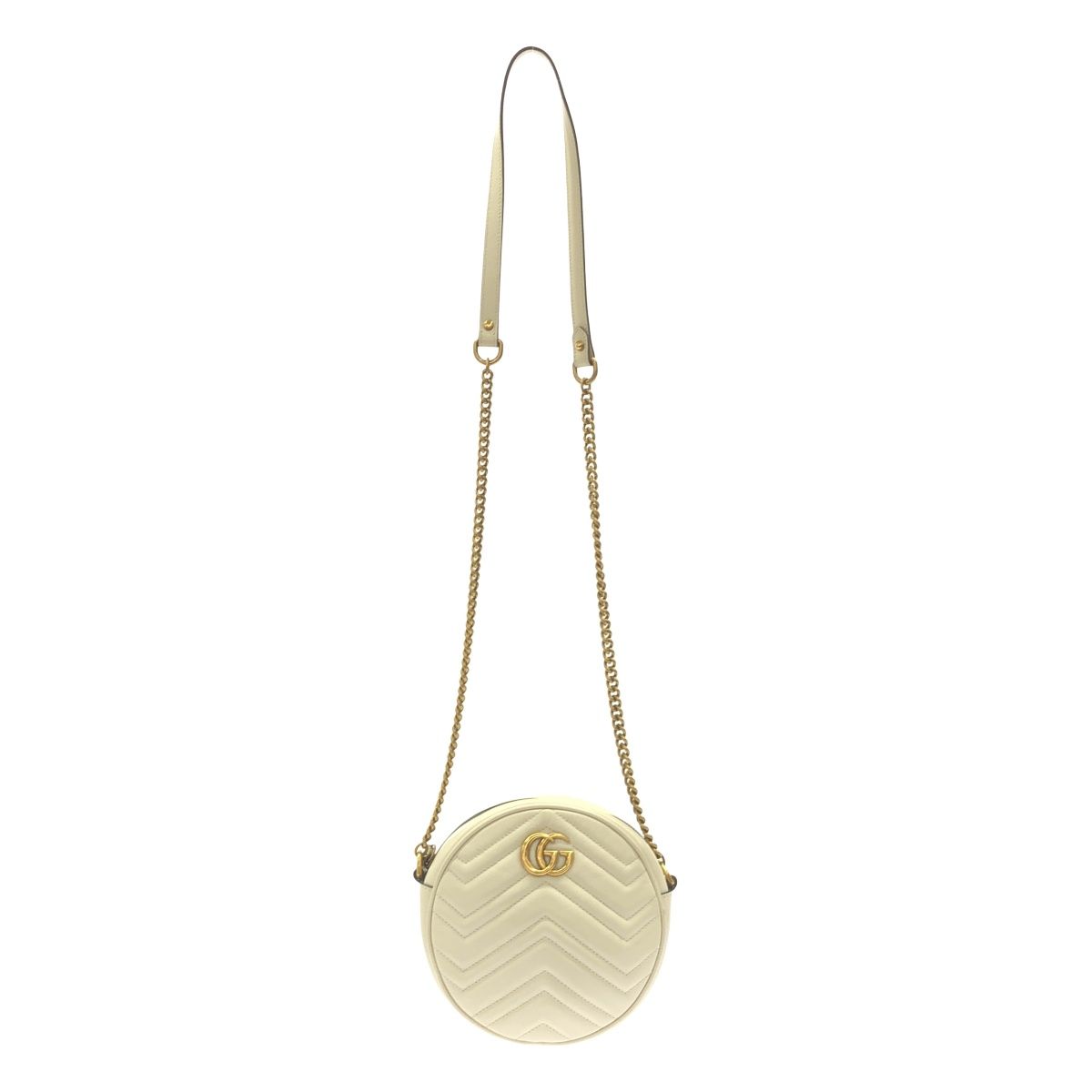 Gucci GG Marmont Round Mini Shoulder Bag Beige
