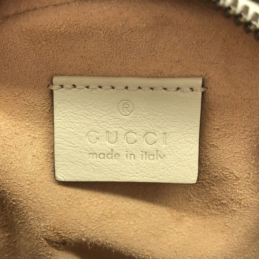 Gucci GG Marmont Round Mini Shoulder Bag Beige — view 5