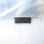 Louis Vuitton Shawl Echarpe Capri Silk Light Blue Scarf — view 3