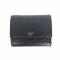 Celine Trifold Wallet in Grained Calfskin Black Bifold