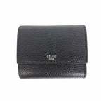 Celine Trifold Wallet in Grained Calfskin Black Bifold
