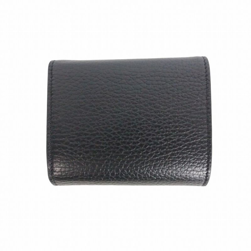 Celine Trifold Wallet in Grained Calfskin Black Bifold — view 2