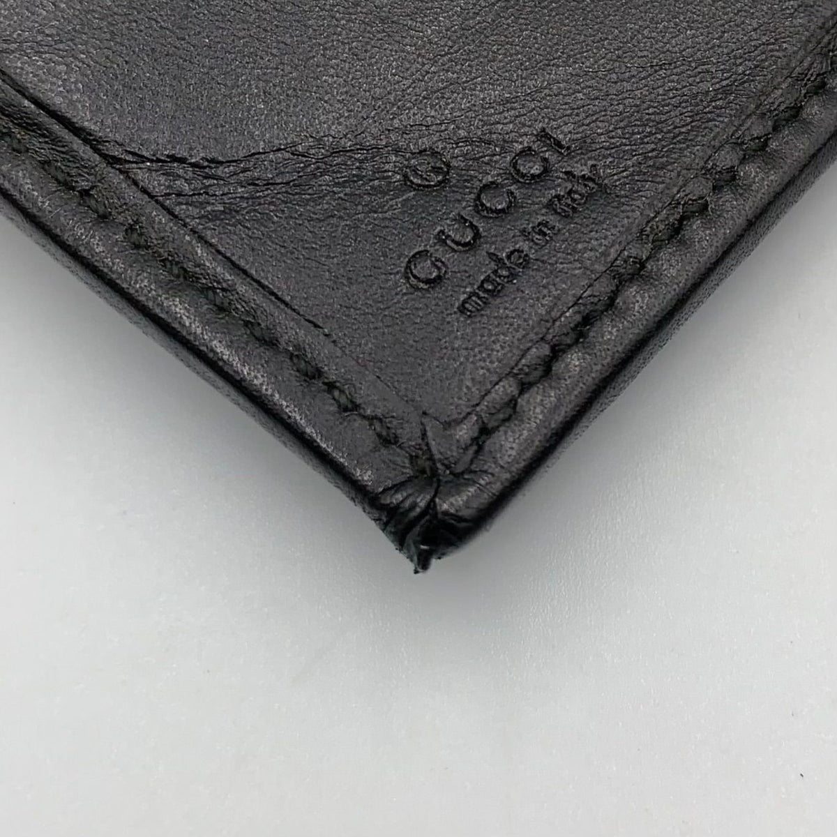 Gucci Imprime GG Pattern Leather Black Bifold Wallet Silver — view 5