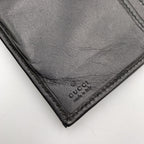 Gucci Imprime GG Pattern Leather Black Bifold Wallet Silver — view 4