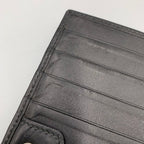 Gucci Imprime GG Pattern Leather Black Bifold Wallet Silver — view 6