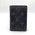 Louis Vuitton Pocket Organizer Monogram Eclipse Leather Black Card Case