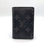 Louis Vuitton Pocket Organizer Monogram Eclipse Leather Black Card Case