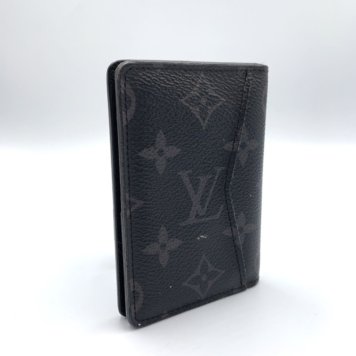 Louis Vuitton Pocket Organizer Monogram Eclipse Leather Black Card Case — view 2
