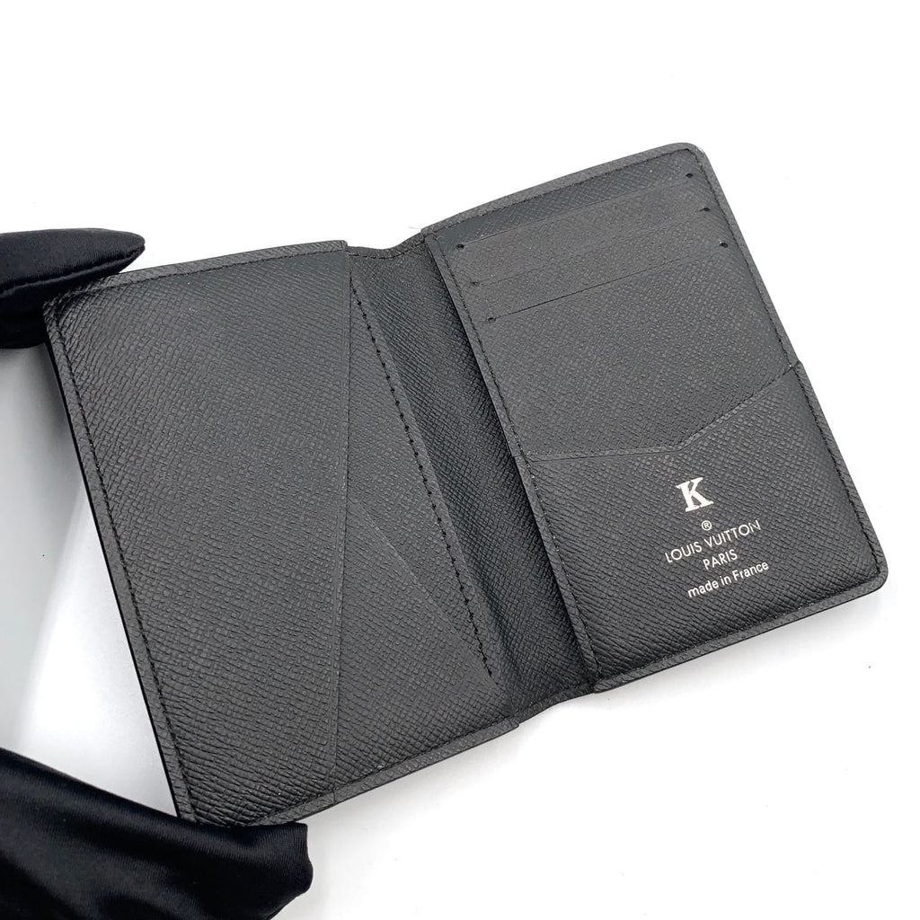 Louis Vuitton Pocket Organizer Monogram Eclipse Leather Black Card Case — view 3