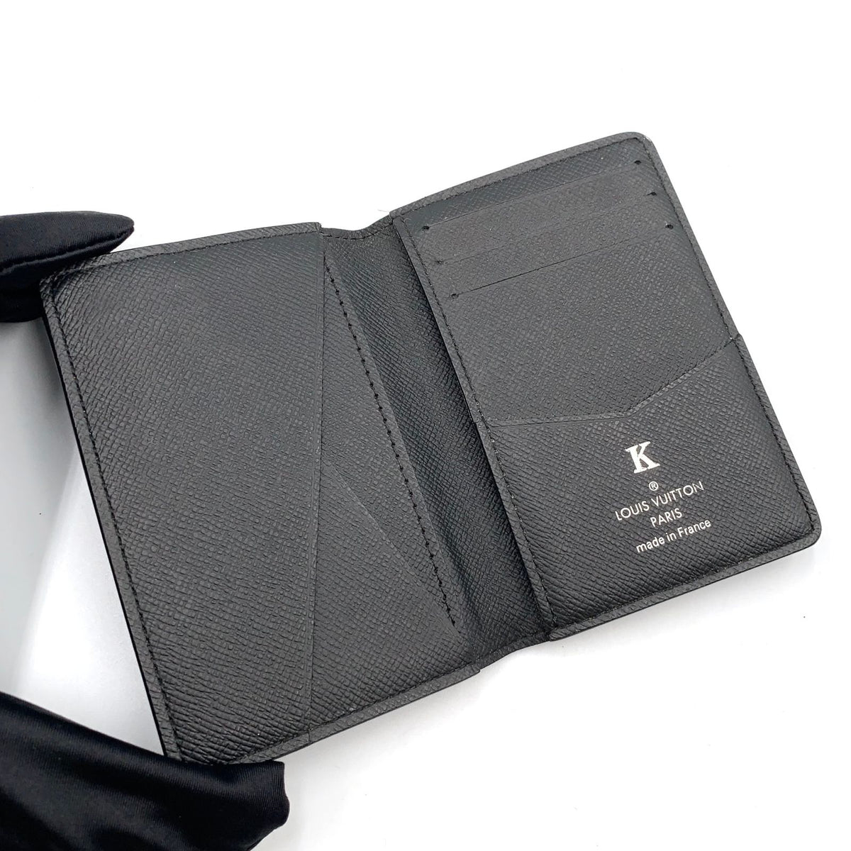 Louis Vuitton Pocket Organizer Monogram Eclipse Leather Black Card Case — view 3