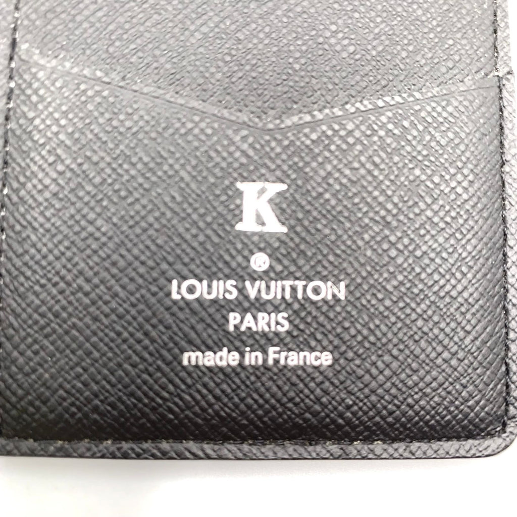 Louis Vuitton Pocket Organizer Monogram Eclipse Leather Black Card Case — view 4