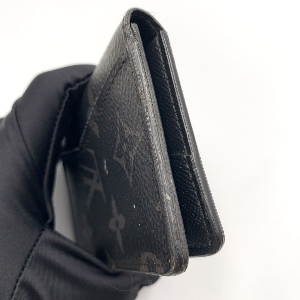 Louis Vuitton Pocket Organizer Monogram Eclipse Leather Black Card Case — view 5