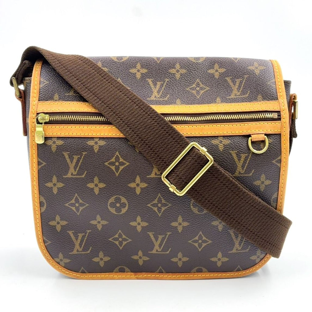 Louis Vuitton Messenger PM Bosphore Monogram Leather Brown Shoulder Bag Gold