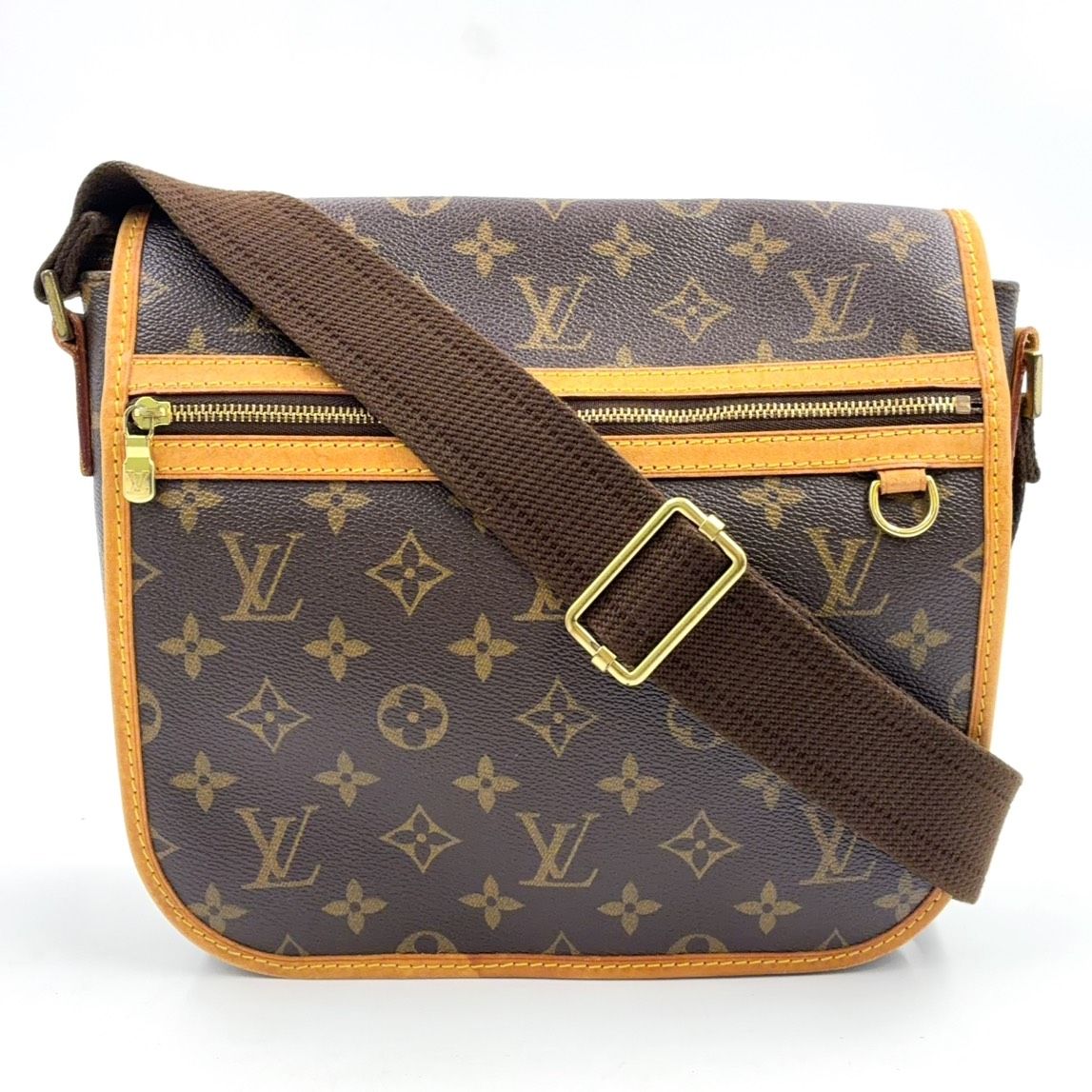 Louis Vuitton Messenger PM Bosphore Monogram Leather Brown Shoulder Bag Gold