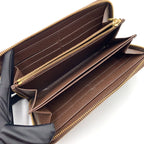 Louis Vuitton Zippy Wallet Damier Ebene Leather Brown Round Gold — view 3