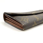 Louis Vuitton Portefeuille Sarah Monogram Leather Brown Bifold Wallet Gold — view 6