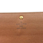 Louis Vuitton Portefeuille Sarah Monogram Leather Brown Bifold Wallet Gold — view 4