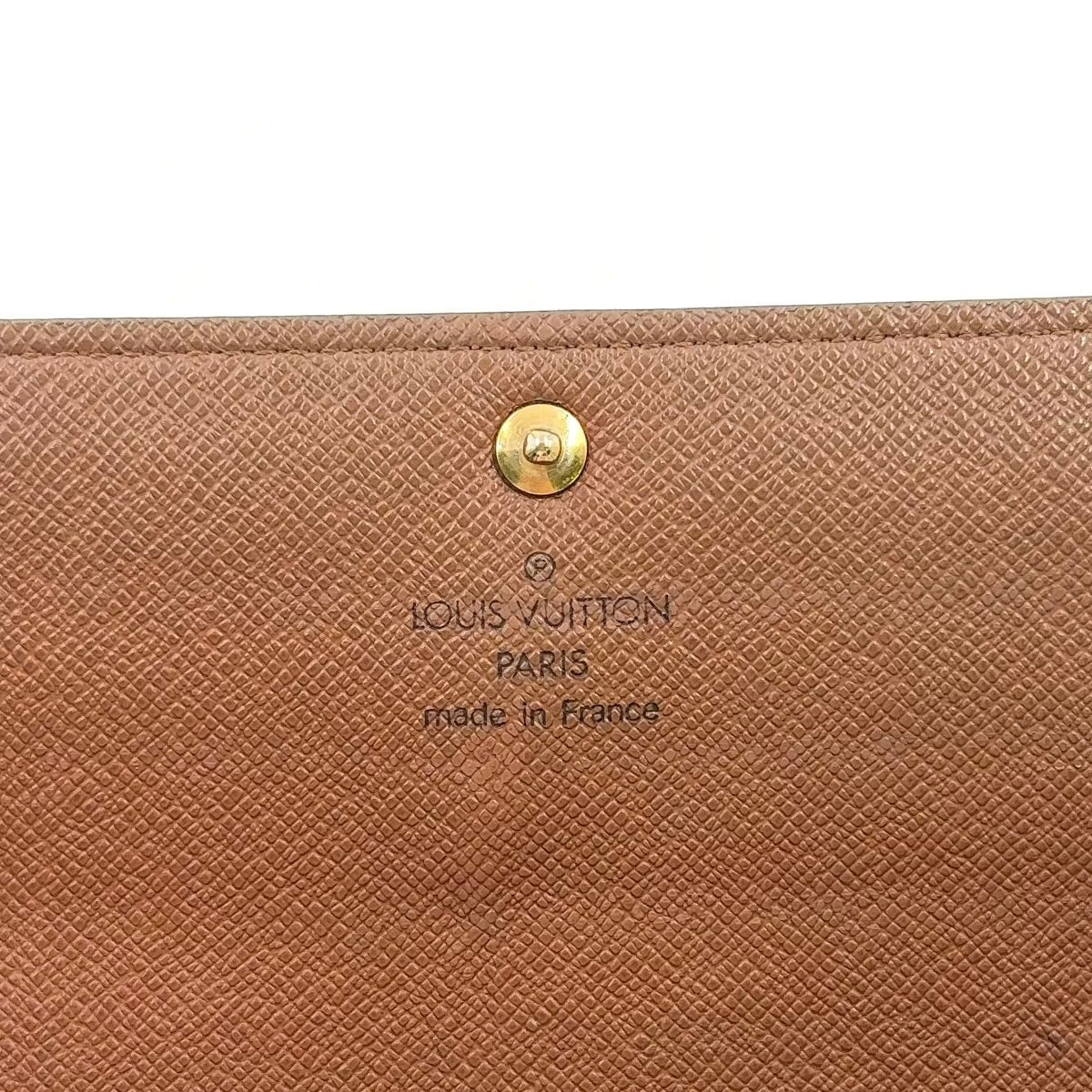 Louis Vuitton Portefeuille Sarah Monogram Leather Brown Bifold Wallet Gold — view 4