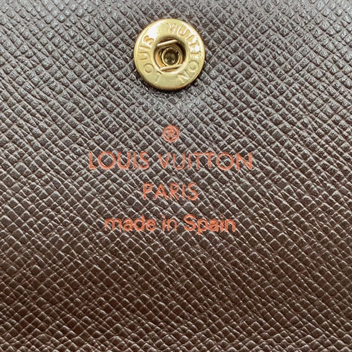 Louis Vuitton Pochette Porte Monnaie Credit Damier Ebene Leather Brown Bifold — view 4