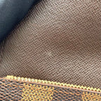 Louis Vuitton Pochette Porte Monnaie Credit Damier Ebene Leather Brown Bifold — view 7