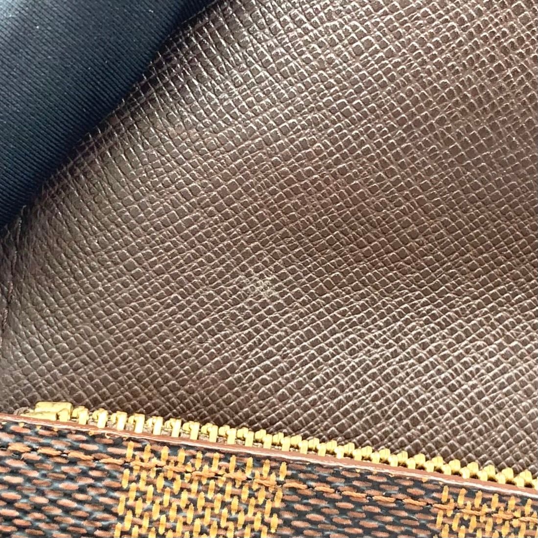 Louis Vuitton Pochette Porte Monnaie Credit Damier Ebene Leather Brown Bifold — view 7