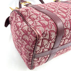 Dior Trotter Leather Canvas Bordeaux Handbag Gold — view 8