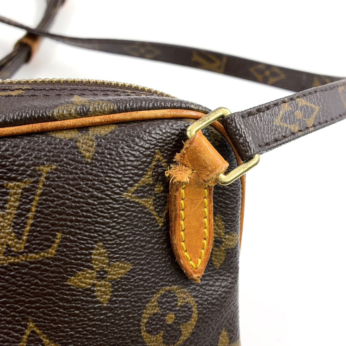 Louis Vuitton Marly Bandouliere Monogram Leather Brown Shoulder Bag Gold — view 5