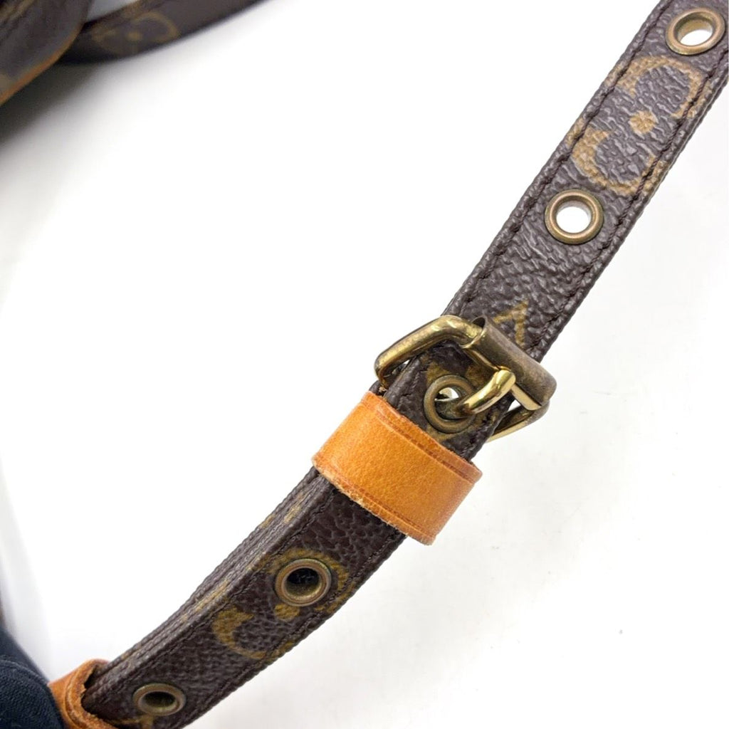 Louis Vuitton Marly Bandouliere Monogram Leather Brown Shoulder Bag Gold — view 7