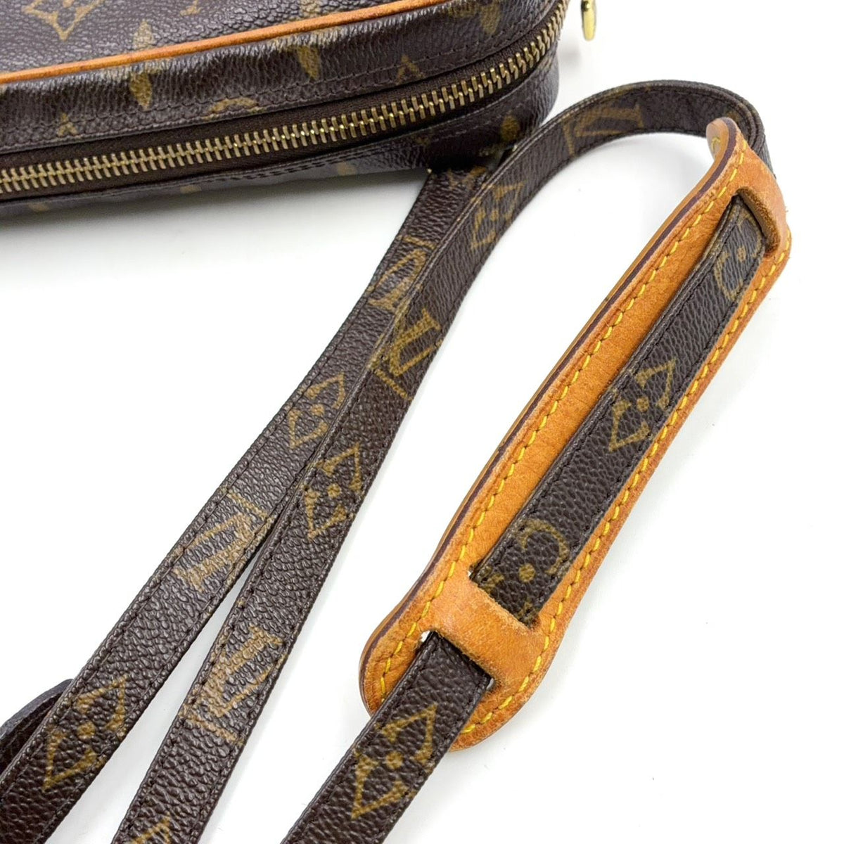 Louis Vuitton Marly Bandouliere Monogram Leather Brown Shoulder Bag Gold — view 8