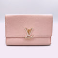 Louis Vuitton Portefeuille Capucines Leather Light Pink Wallet Gold