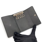 Louis Vuitton Multicles 6 Enabled Taurillon Leather Black Key Case Silver Key — view 3