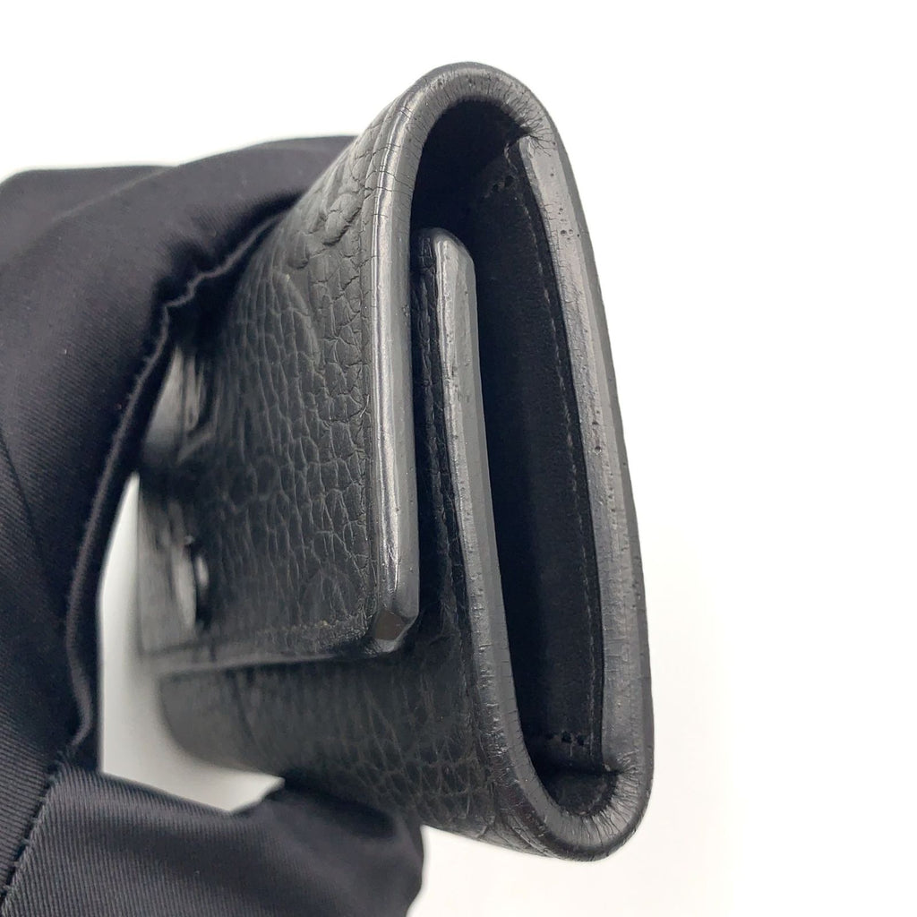 Louis Vuitton Multicles 6 Enabled Taurillon Leather Black Key Case Silver Key — view 6