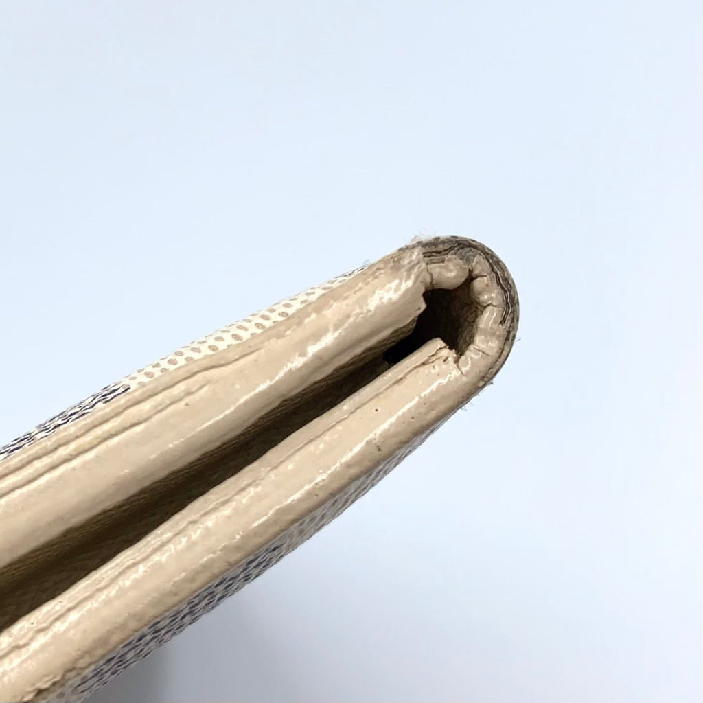 Louis Vuitton Azur Portefeuille Emily Leather White Bifold Wallet Gold — view 5