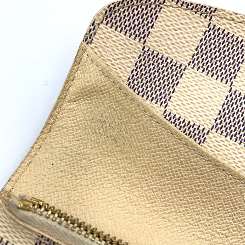 Louis Vuitton Azur Portefeuille Emily Leather White Bifold Wallet Gold — view 7