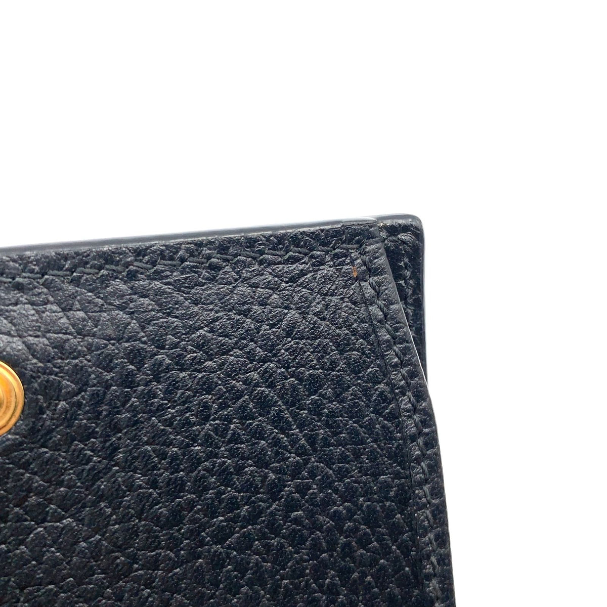 Gucci GG Marmont Bifold Wallet Leather Canvas Black Beige Gold — view 8
