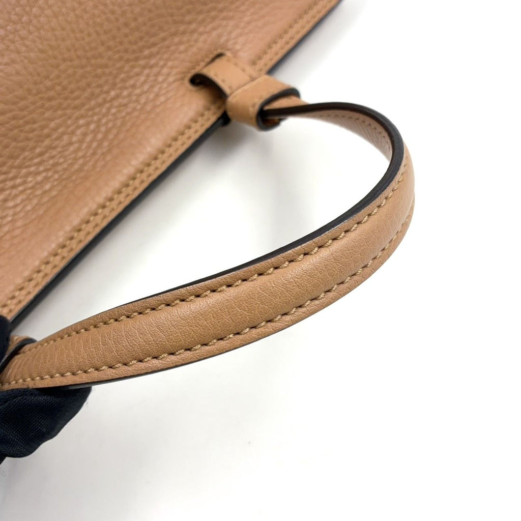 Gucci Bamboo Shoulder Bag Leather Beige Silver — view 7