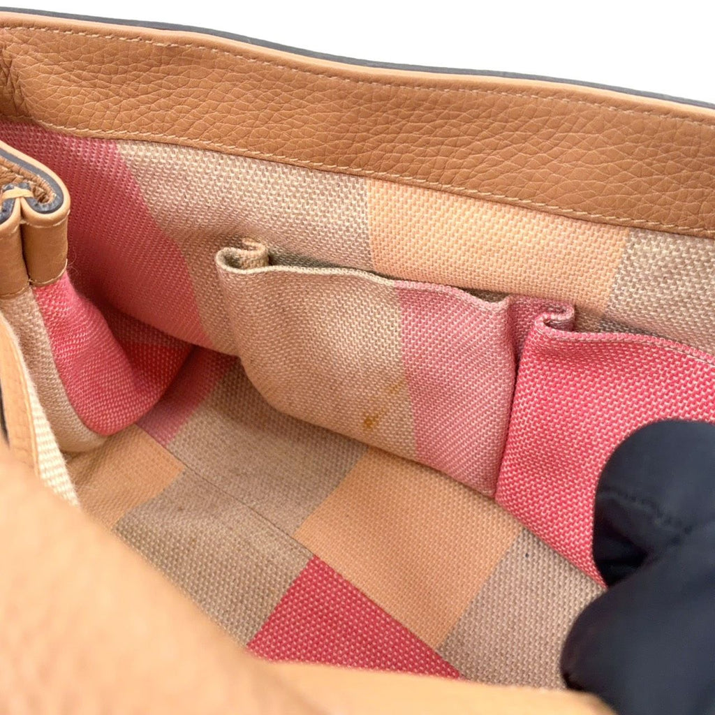 Gucci Bamboo Shoulder Bag Leather Beige Silver — view 5