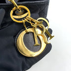 Dior Lady Medium Lambskin Black Handbag Gold — view 6